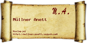 Müllner Anett névjegykártya